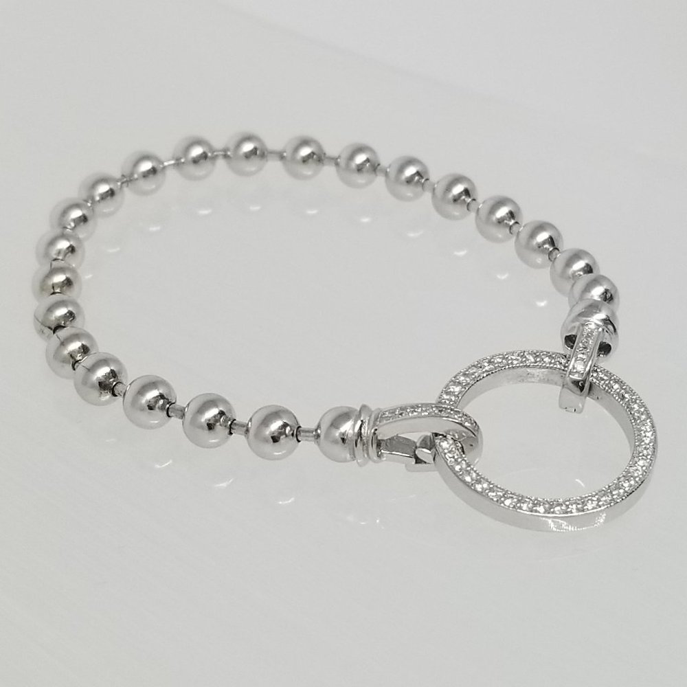 Sterling Silver Bracelet w/Circle of Life CZ